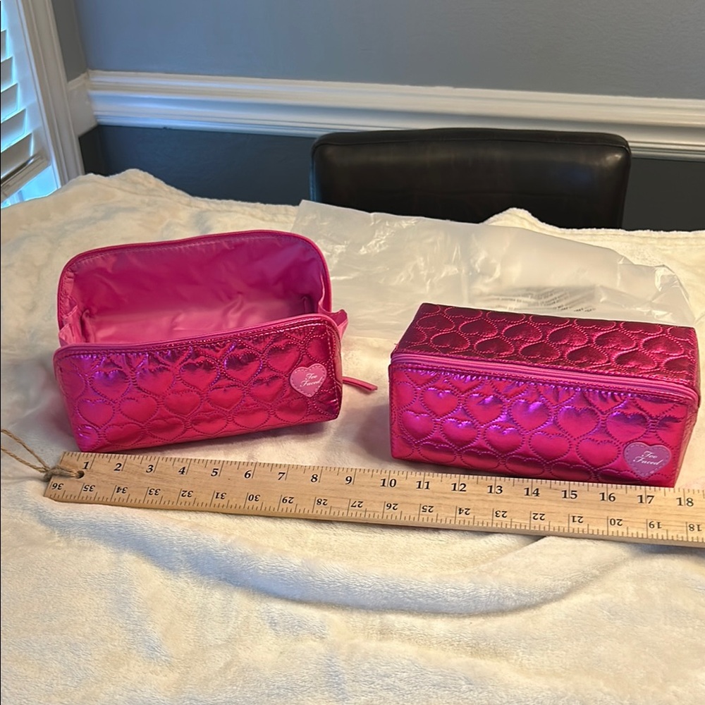 Too Faced Hot Pink Makeup Bag Set